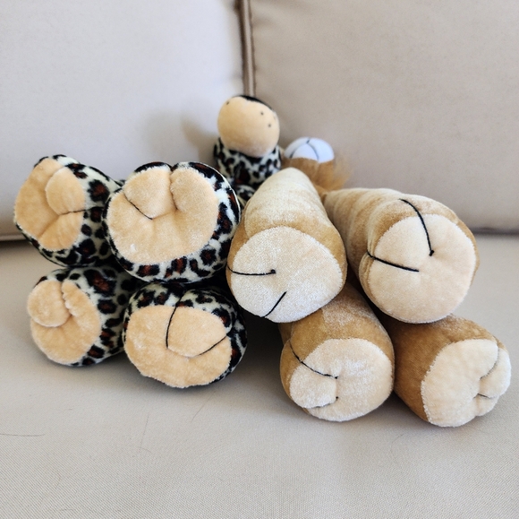 Vintage Its All Greek to Me Stuffed Lion and Leopard toy Zoo Animals - Picture 5 of 5